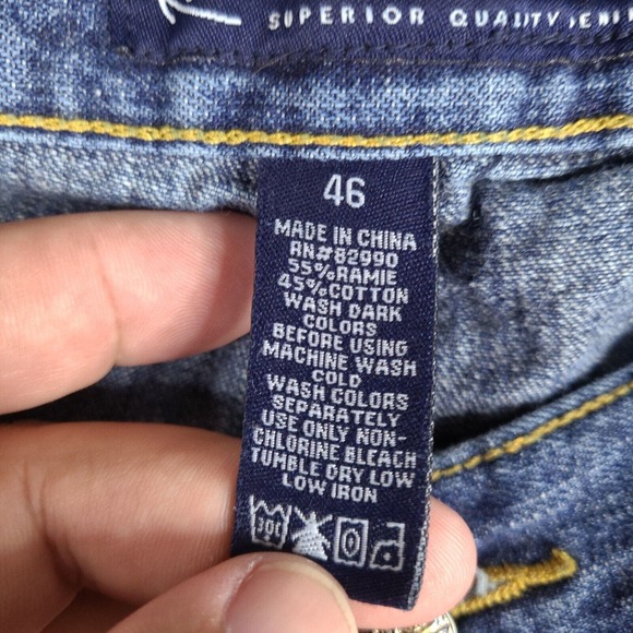 Kani Shorts Mens Size 45 Blue Denim Jean Pockets - Picture 8 of 16